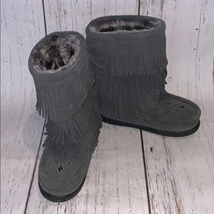 Kids Manitobah Fringed Mukluks
